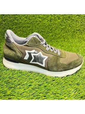Atlantic Stars Antares Mens Size 8 Green White Athletic‎ Running Shoes Sneakers